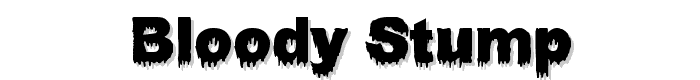 Bloody Stump font